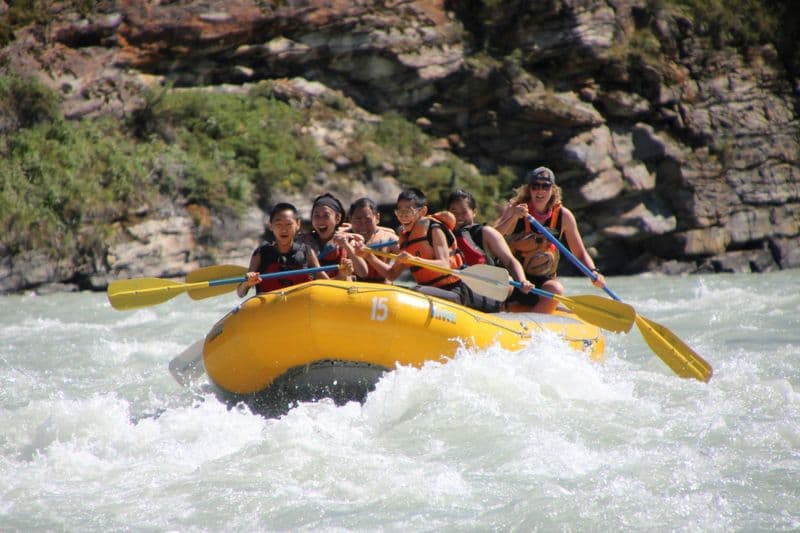 Expérience de rafting aux chutes et au canyon d'Athabasca