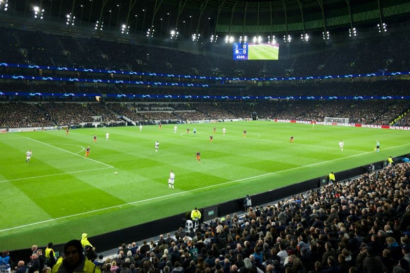 Match de football du Tottenham FC au stade des Spurs