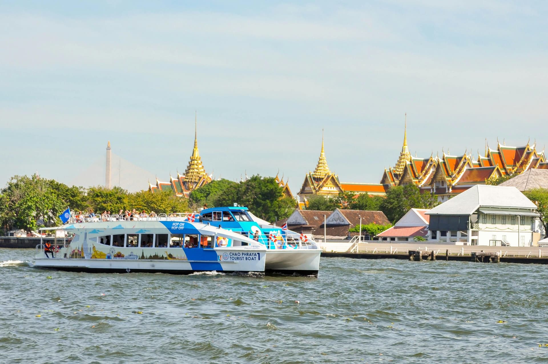 Bateau hop-on hop-off sur la rivière Chao Phraya : pass 1 jour