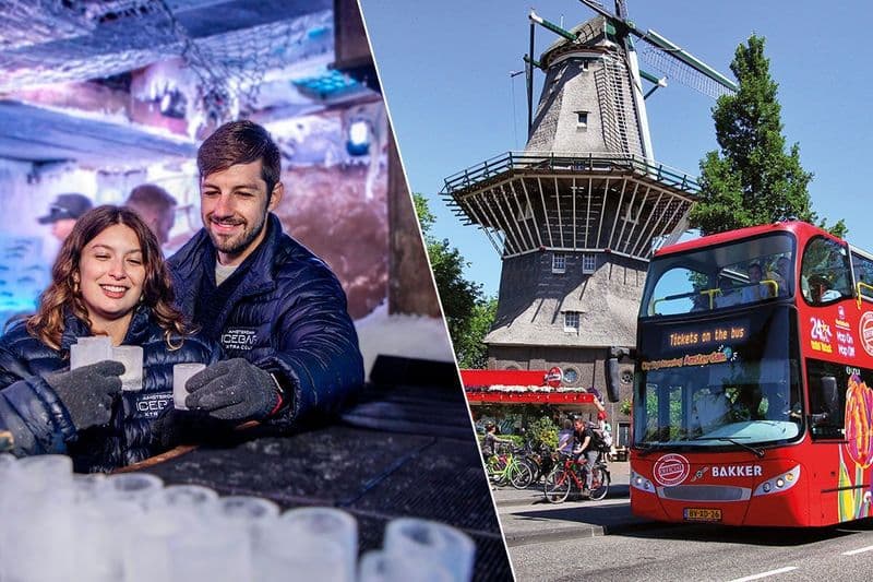 Le bar en glace XtraCold : Billet d'entrée + Bus hop-on hop-off