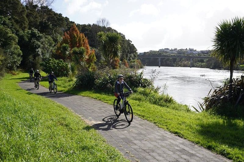 Visite guidée d'une journée complète en vélo électrique du sentier de la rivière Waikato