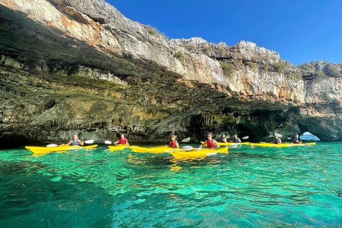 Billet Excursion en kayak à Leuca + arrêt baignade + randonnée dans les grottes