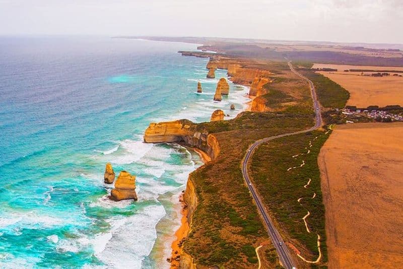 Tour privé en hélicoptère vers les 12 Apôtres et la Great Ocean Road