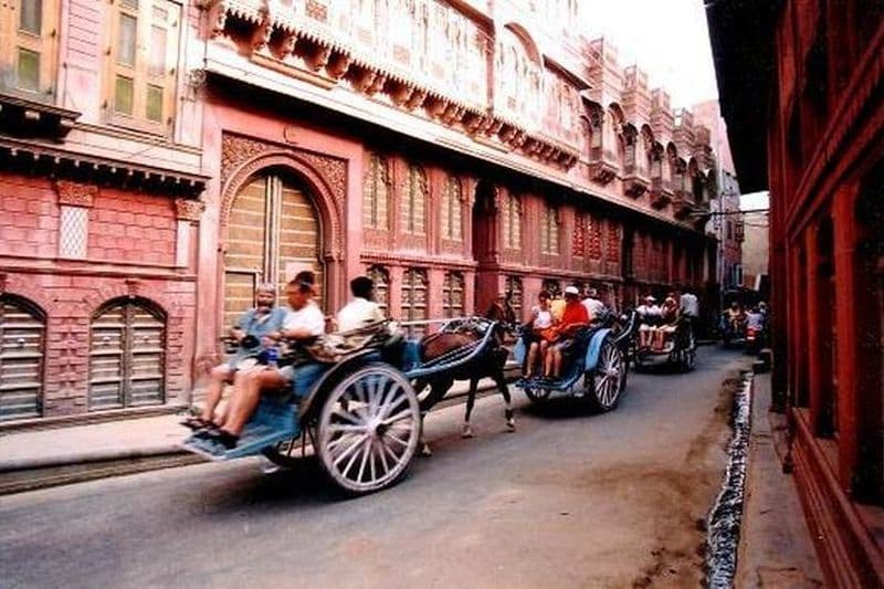 Promenade en calèche (Tonga) dans la vieille ville de Bikaner