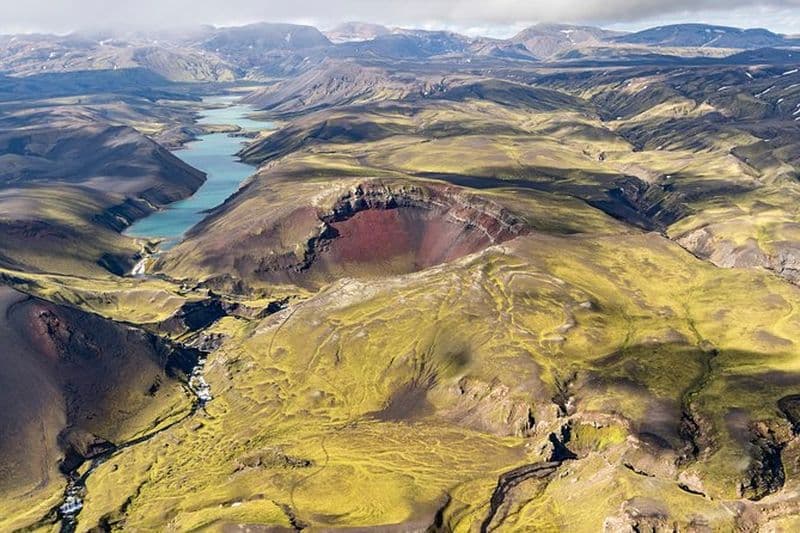Avion Vol touristique au-dessus des cratères Laki et des hauts plateaux