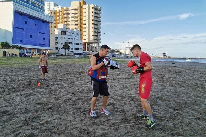 Boxe sur la plage