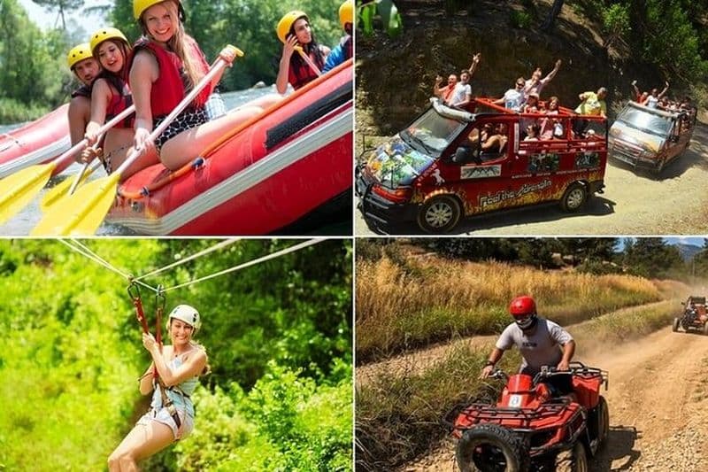 Billet Köprülü Canyon( 4 en 1 ) Combo Rafting , Buggy & Jeep & Zipline