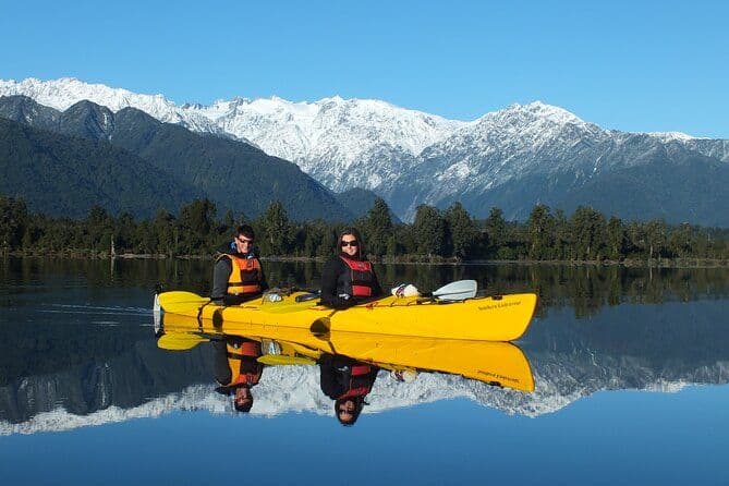 Aventure en kayak en petit groupe depuis le glacier Franz Josef