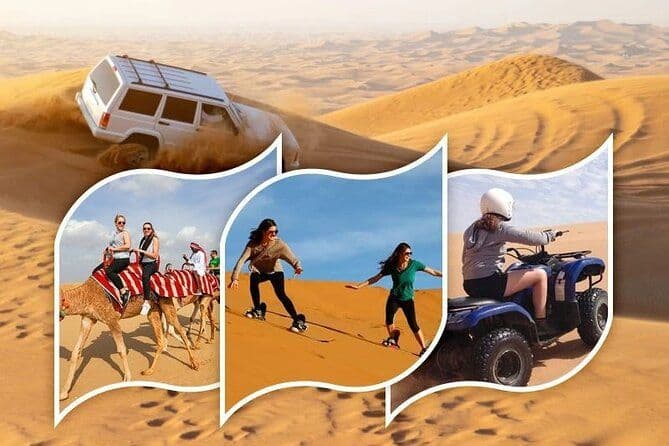 Doha :Safari demi-journée dans le désert | Randonnée à dos de chameau | VTT | Surf sur sable