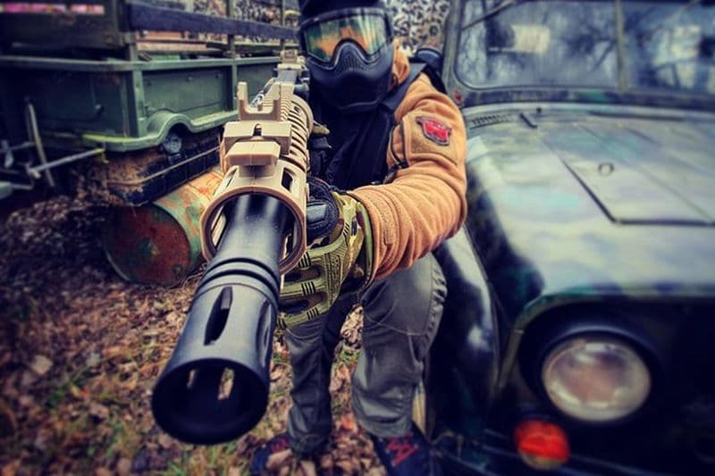 Billet Moteur Paintball hors route style guerre froide