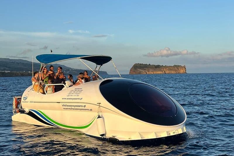 Billet Excursion en bateau à fond de verre et plongée en apnée à São Miguel, Açores