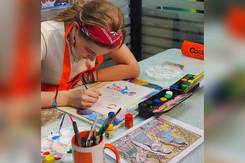 Peignez votre propre peinture d'art populaire Madhubani