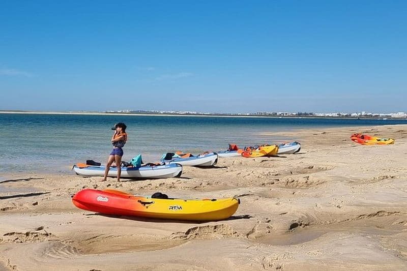 Excursion de 4 heures en kayak et plongée en apnée dans le parc naturel de Ria Formosa