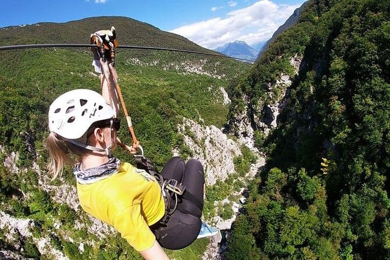 Billet Bovec Zipline - canyon Ucja - la plus longue tyrolienne d'Europe