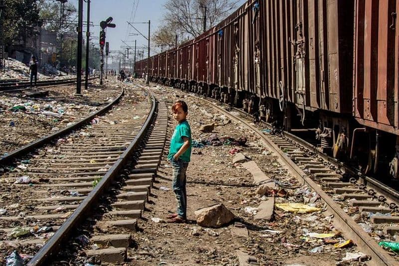 Visite à pied des bidonvilles de New Delhi