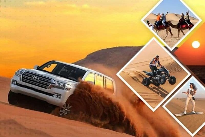 Doha : safari d'une demi-journée dans le désert avec sandboard et balade à dos de chameau