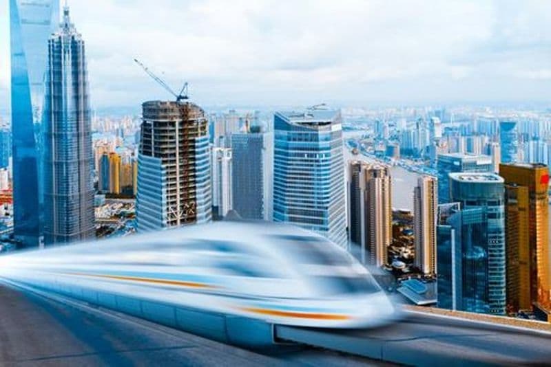 Transfert à l'arrivée en train à grande vitesse Maglev : de l'aéroport international de Shanghai-Pudong à l'hôtel