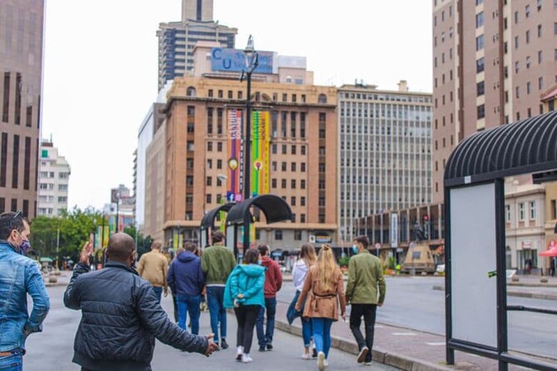 Visite à pied du centre-ville de Johannesburg avec déjeuner