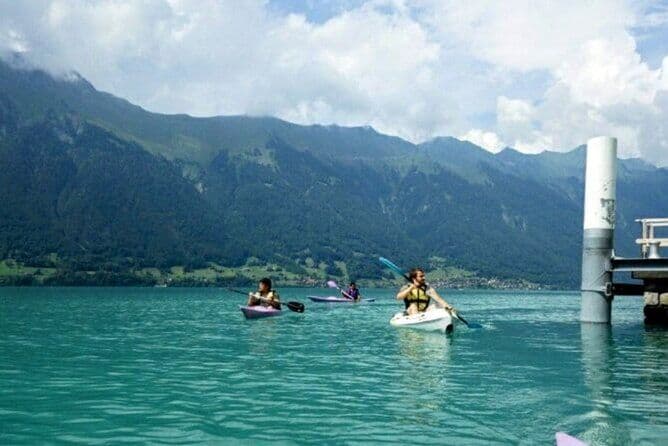 Location de kayak 3 heures Activité Lac de Thoune Spiez Interlaken Privé
