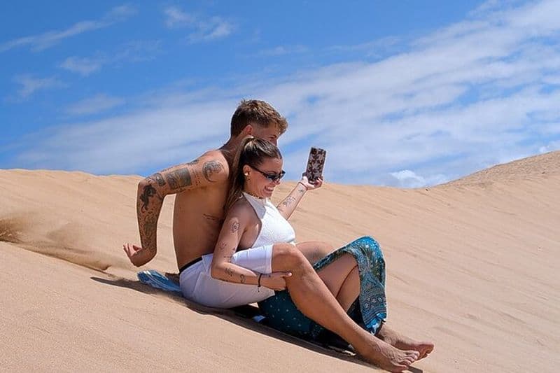Agadir Quad à vélo sur la plage et planche à sable dans le désert