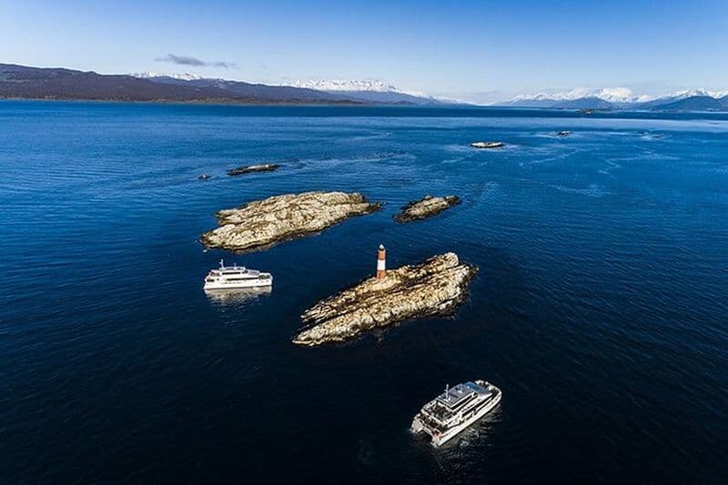 Navigation des oiseaux loups et phare des Eclaireurs à Ushuaia