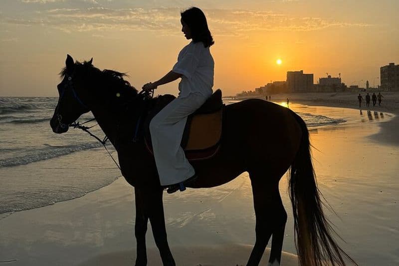 Équitation au bord de la plage de Salalah