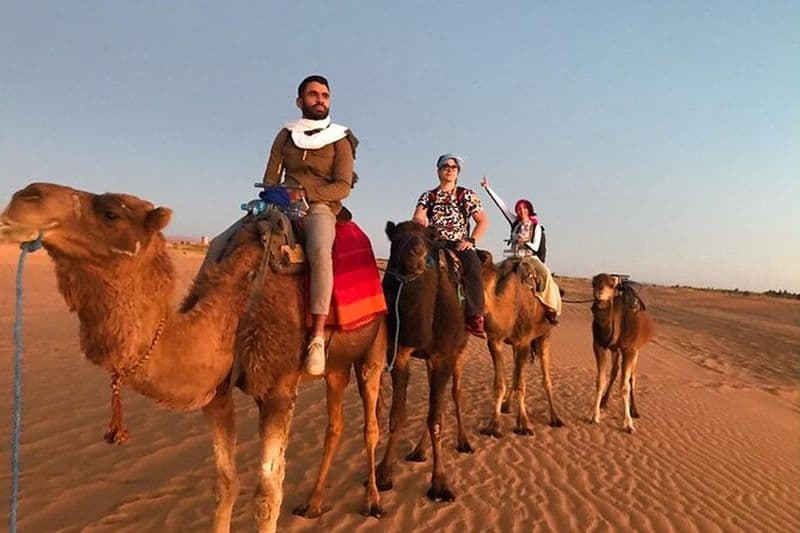 Billet Safari exclusif dans le désert de Merzouga: Balade à dos de chameau, Sandsurf & Dinner