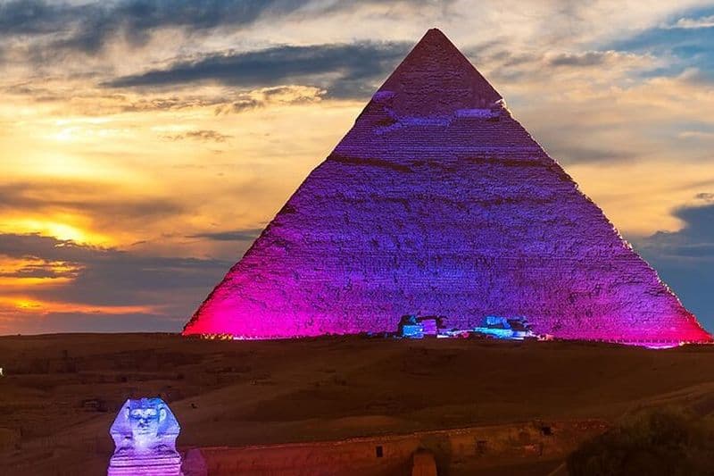 Expérience privée de spectacle son et lumière des pyramides de Gizeh