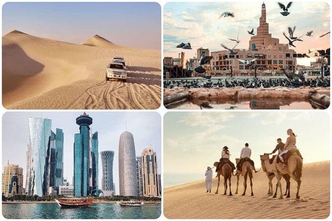 Doha: Combo City Tour & Desert Safari avec Pick-up
