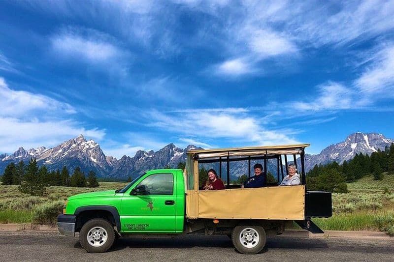 Safari animalier Grand Teton en véhicule fermé ou en plein air (selon la saison)