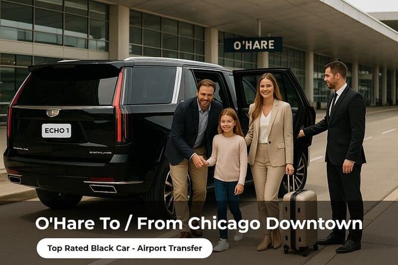 Transfert de l'aéroport O'Hare à Chicago, Curbside - SUV de luxe
