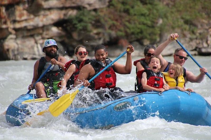 Rafting dans le canyon d’Athabasca à Jasper