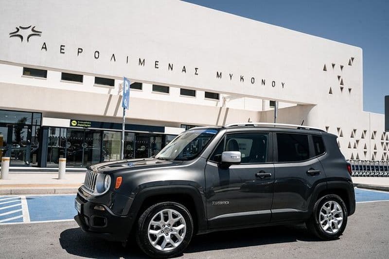 Billet Services de transfert partout à Mykonos avec Jeep Renegade