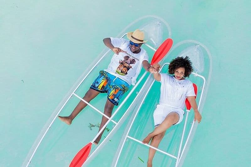 Zanzibar Kayak transparent et drone avec pick-up