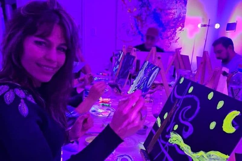 Peinture de ma propre nuit étoilée à Buenos Aires FLUO - Obelisco Area