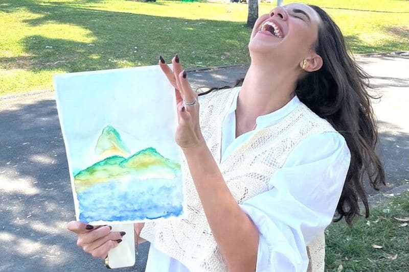 Aquarelle à la plage - Une expérience à Copacabana