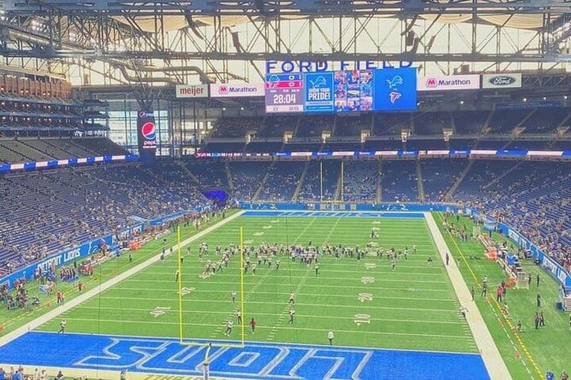 Match de football des Lions de Detroit au Ford Field