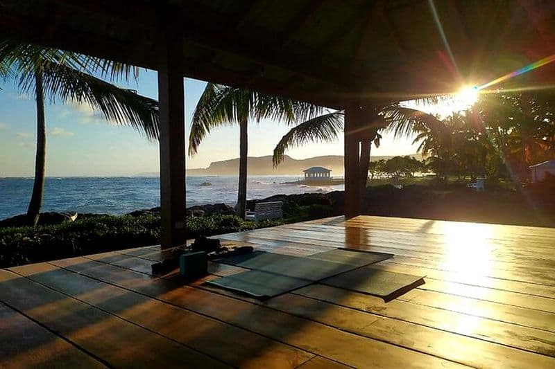 Séance de yoga à Villa Serena, Las Galeras