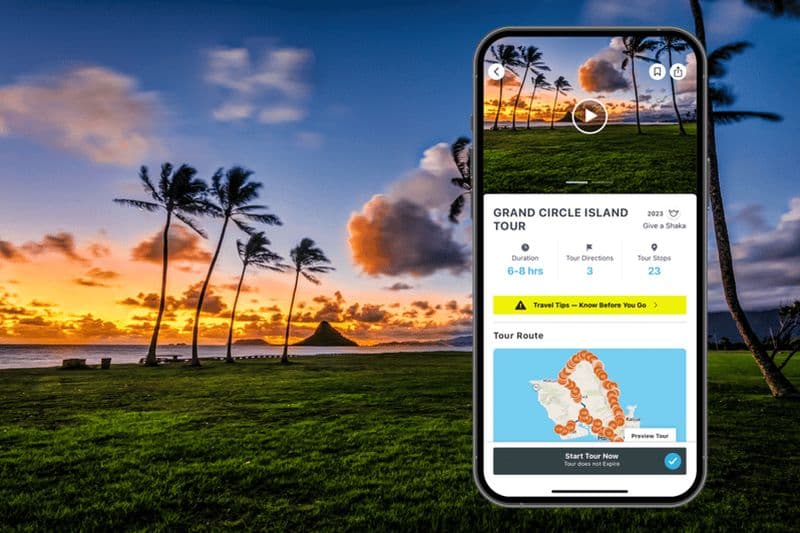 Billet Tour de l'île du Grand Cercle à Oahu : Visite guidée audioguide
