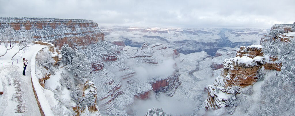 Grand Canyon, neige hiver